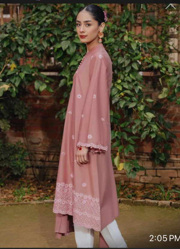 Cross stitch emb 3pc suit lawn with chiffon dupatta unstitch