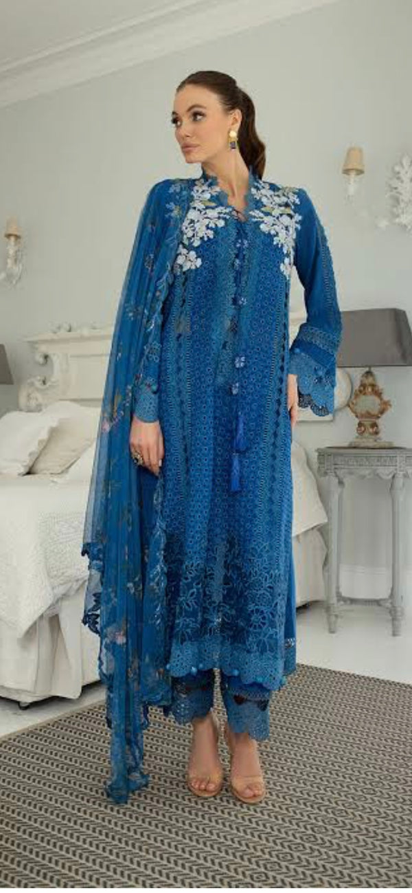 Same as sobia nazir emb 3pc suit lawn with printed net dupatta