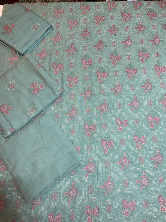 Emb wool shawl 3pc by khoobsurat