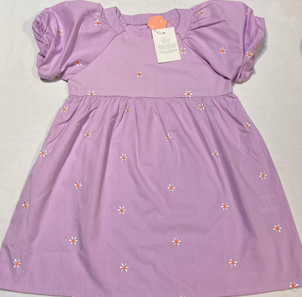 Hopscotch emb kids frock