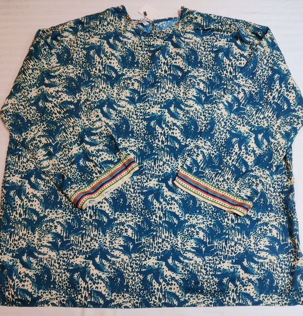 Sapphire printed shirt linen