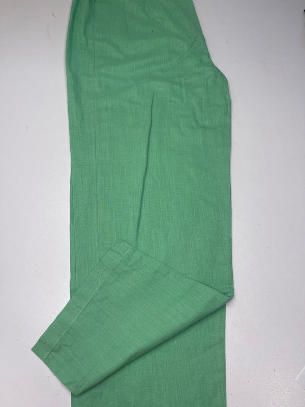 Ethnic plain slub cotton trouser