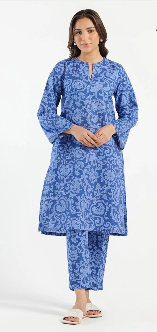 Ethnic allover printed 2pc suite khaddar