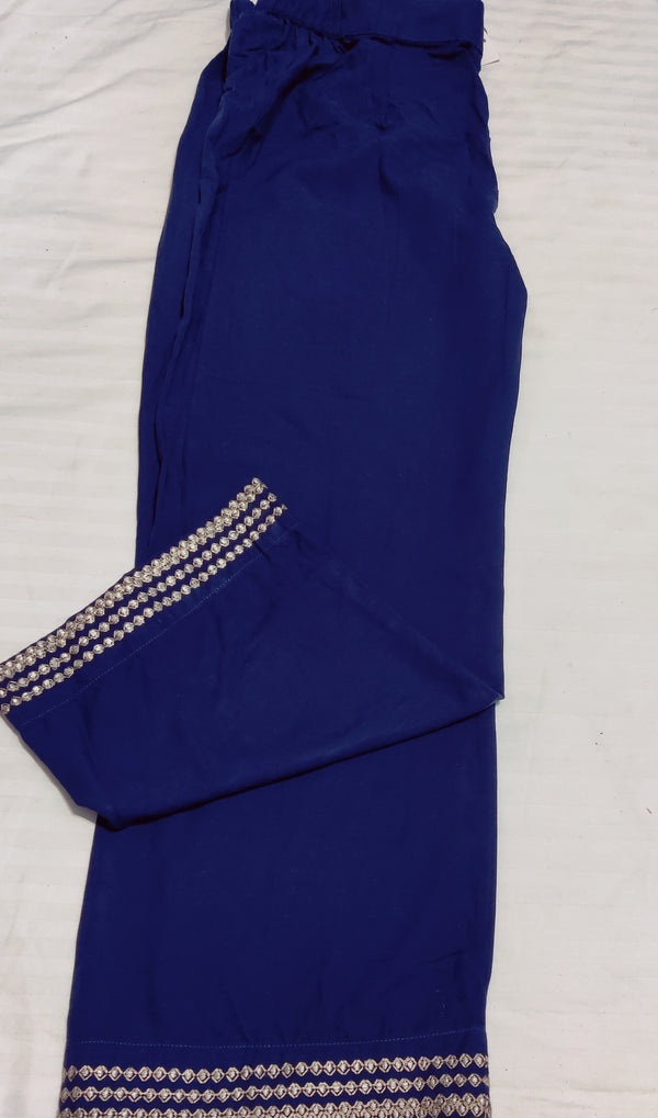 Sapphire emb linen trouser